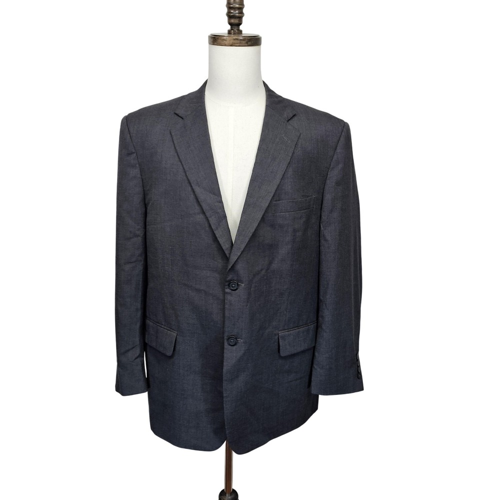 Joseph & Feiss Blazer Mens 46 Regular Wool‎ Two Button Sport Coat Notch Lapel